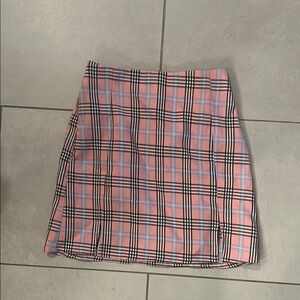 girls Plaid Pink Skirt